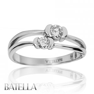 0.27 Carats D-E/SI1,2 Natural Round Cut Diamonds Engagement Ring 18k White Gold