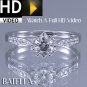 0.45 Carat I SI3 EX Natural Round Diamond Engagement Ring 14k White Gold. Women