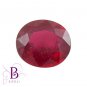 2.97 Carats Natural Heat Oval Loose Red Ruby Gemstone For Pins Bracelets Setting
