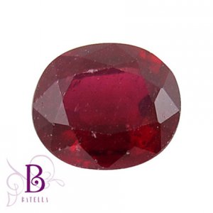 2.31 Carats Natural Heating Oval Cut Loose Red Ruby For Rings Pendants Setting