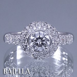 1.08 Ct F VS1 EX Round Cut Diamonds Engagement Ring 18K White Gold. Halo Setting