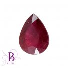 2.62 Ct Natural Pear Cut Loose Red Ruby Gemstone For Rings Pendants Setting