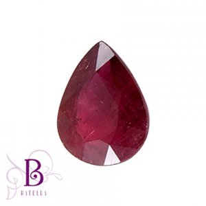 2.62 Ct Natural Pear Cut Loose Red Ruby Gemstone For Rings Pendants Setting