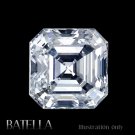 Certified .65 Ct D SI1 Clarity Natural Asscher Cut White Loose Diamond For Ring