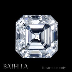 Certified .65 Ct D SI1 Clarity Natural Asscher Cut White Loose Diamond For Ring
