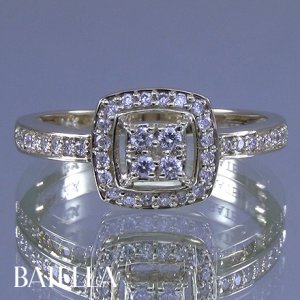 0.33 Carat E-F VVS2 EX Round Cut Diamonds Engagement Ring 14k Yellow Gold Women