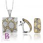 2.65 Ct E-F 395 Diamond Pendant & Earrings Set 18k Gold