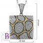 2.65 Ct E-F 395 Diamond Pendant & Earrings Set 18k Gold
