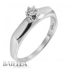 0.10 Ct Round D/VS2 EX Round Diamond Solitaire Engagement Ring 14k Gold Womens