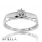 0.10 Ct Round D/VS2 EX Round Diamond Solitaire Engagement Ring 14k Gold Womens