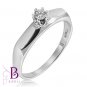 0.10 Ct Round D/VS2 EX Round Diamond Solitaire Engagement Ring 14k Gold Womens
