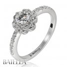 .58 Ct E/VVS2 Natural Round Brilliant Cut Diamond Engagement Ring 14k White Gold