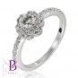 .58 Ct E/VVS2 Natural Round Brilliant Cut Diamond Engagement Ring 14k White Gold