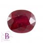 2.75 Ct Natural Heating Oval Loose Red Ruby Gemstone For Rings Pendants Setting