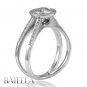 .83 Ct G/SI EX Natural Round Diamond Engagement Ring 14k White Gold Halo Setting