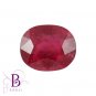4.57 Ct Natural Cushion Loose Red Ruby Gemstone. Rings Pendants Earrings Setting