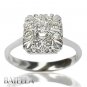 0.48 Carats E/VVS2 EX Natural Round Cut Diamond Engagement Ring 14k White Gold