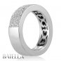 0.85 Carat F-G VVS2 Round Cut Diamonds Eternity Band Ring 18k White Gold Unisex