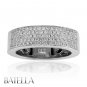 0.85 Carat F-G VVS2 Round Cut Diamonds Eternity Band Ring 18k White Gold Unisex