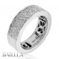 0.85 Carat F-G VVS2 Round Cut Diamonds Eternity Band Ring 18k White Gold Unisex