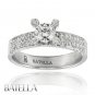 .92 Carat G SI2 EX Round Cut Diamond Pave Setting Engagement Ring 18k White Gold