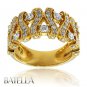 1.45 Ct E-F Round Diamond Anniversary Wedding Pave Set Band Ring 18k Yellow Gold