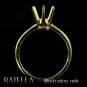 Solitaire Setting Mounting Engagement Ring 14k Yellow Gold For Round Diamond