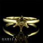 Solitaire Setting Mounting Engagement Ring 14k Yellow Gold For Round Diamond