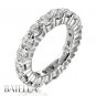 2.48 Ct D E VVS2 VS1 Round Cut Diamond Eternity Wedding Band Rind 14k White Gold