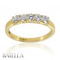 0.61 Carats VVS1, 2 Round Diamonds Wedding Anniversary Band Ring 14k Yellow Gold