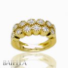 .46 Ct H-I VVS2 VS1 Ex Cut Diamond Wedding Anniversary Band Ring 18k Yellow Gold