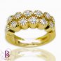 .46 Ct H-I VVS2 VS1 Ex Cut Diamond Wedding Anniversary Band Ring 18k Yellow Gold