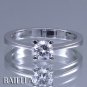 Solitaire Setting Mount Engagement Ring 18k W Gold For Round Princess Diamonds