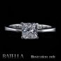 Solitaire Setting Mount Engagement Ring 18k W Gold For Round Princess Diamonds