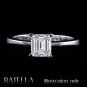 Solitaire Setting Mount Engagement Ring 14k W Gold For Round Princess Diamonds