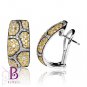1.25 Ct E-F SI2,3 200 Round Diamonds Huggie Earrings 18k White Yellow Black Gold