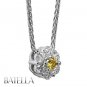 .56 Ct Fancy Yellow SI1 Natural Round Diamonds Pendant & Necklace 14k White Gold