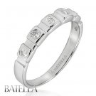0.15 Carats VVS2 VS1 Round Diamond Anniversary Wedding Band 18k White Solid Gold
