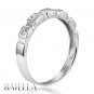 0.15 Carats VVS2 VS1 Round Diamond Anniversary Wedding Band 18k White Solid Gold