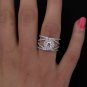1.20 Carat Estate Genuine Natural Round Diamonds Engagement Ring 18k White Gold