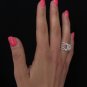 1.20 Carat Estate Genuine Natural Round Diamonds Engagement Ring 14k White Gold
