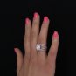 1.20 Carat Estate Genuine Natural Round Diamonds Engagement Ring 14k White Gold