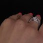 1.20 Carat Estate Genuine Natural Round Diamonds Engagement Ring 14k White Gold