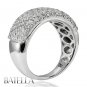 Estate 1.59 Ct VVS2 Natural Round Diamonds Pave Setting Ring Band 18k White Gold