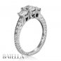Estate 1.35 Ct Natural Oval Round Genuine Diamonds 3 Stone Engagement Ring 14k