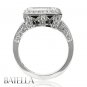 Estate 1.53 Carat Natural Princess Diamond & Round Diamonds Ring 18k White Gold