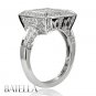 Estate 1.53 Carat Natural Princess Diamond & Round Diamonds Ring 18k White Gold