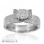 GIA Certified Estate 2.44 Ct Cushion Pave Diamond Engagement Ring 18k White Gold