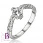 Estate 0.85 Ct Round Natural Brilliant Cut Genuine Diamond Engagement Ring 18k