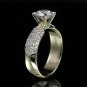 1.10 Ct Natural Round F SI2 Genuine Enhanced Diamond Engagement Ring 14k Gold